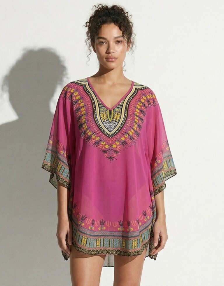 Pink kaftan - плажна туника