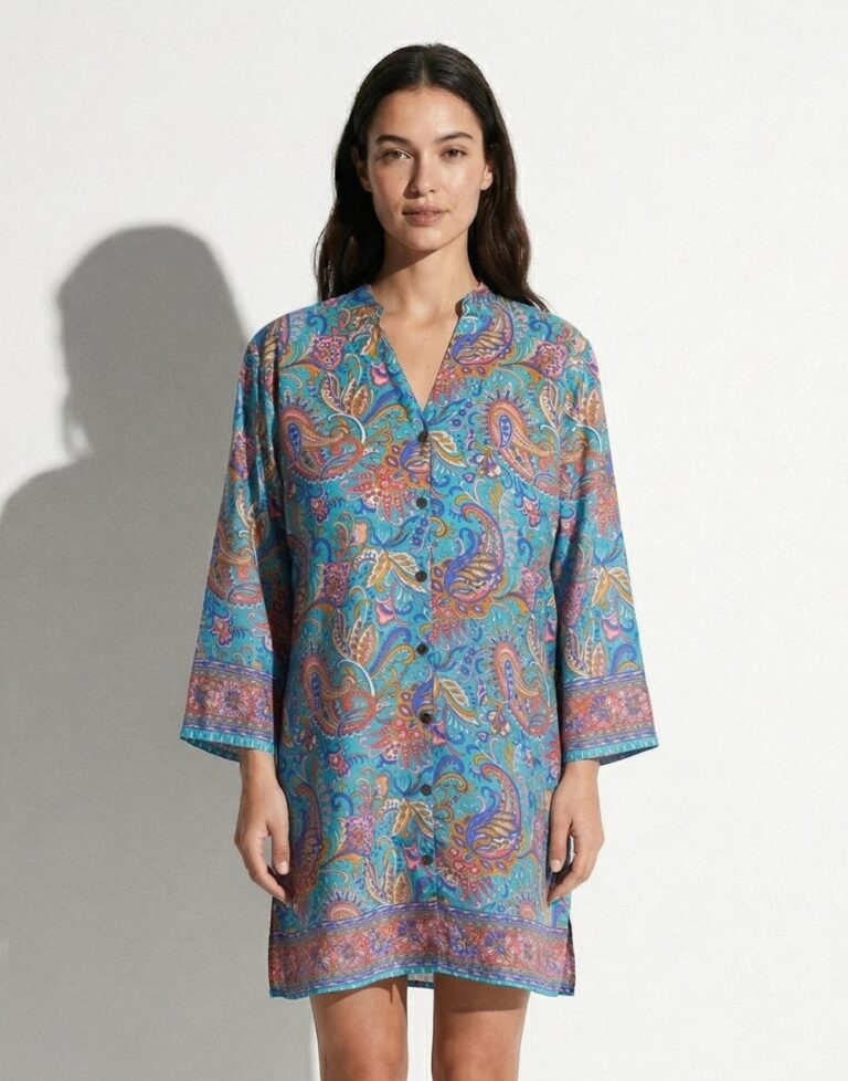 Silky light blue - плажна риза