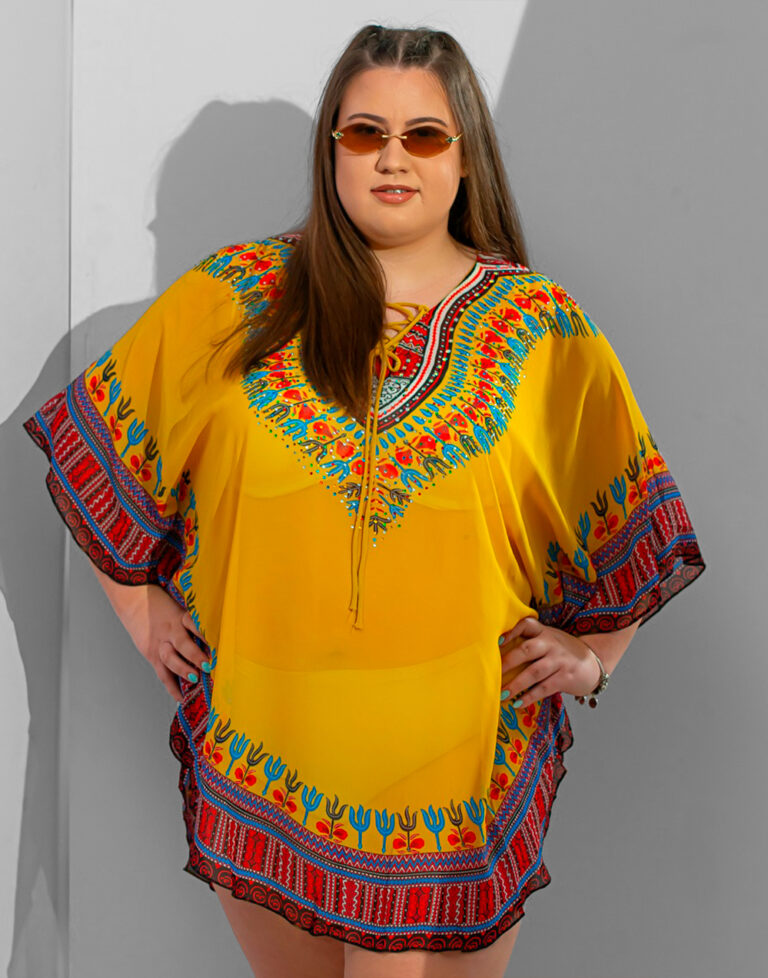 Yellow kaftan- плажна туника