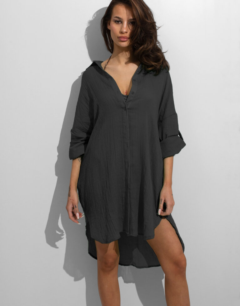 Dressy black - плажна риза