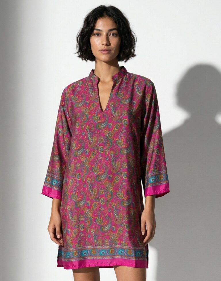 Silky pink - плажна риза