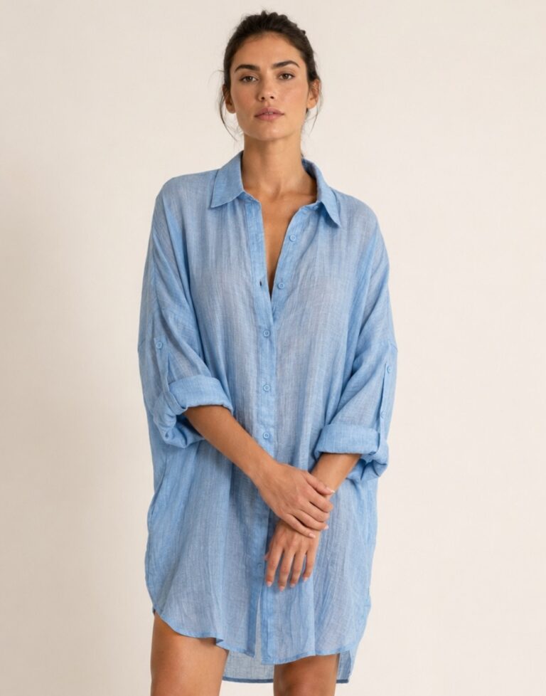 Dressy light blue - плажна риза