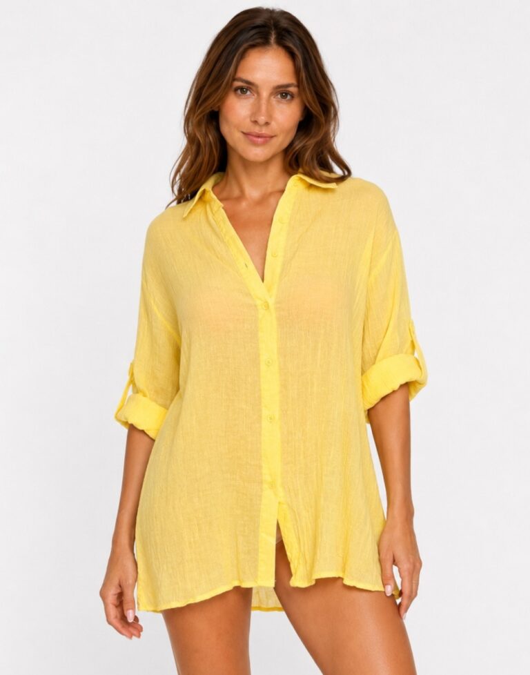 Dressy yellow - плажна риза
